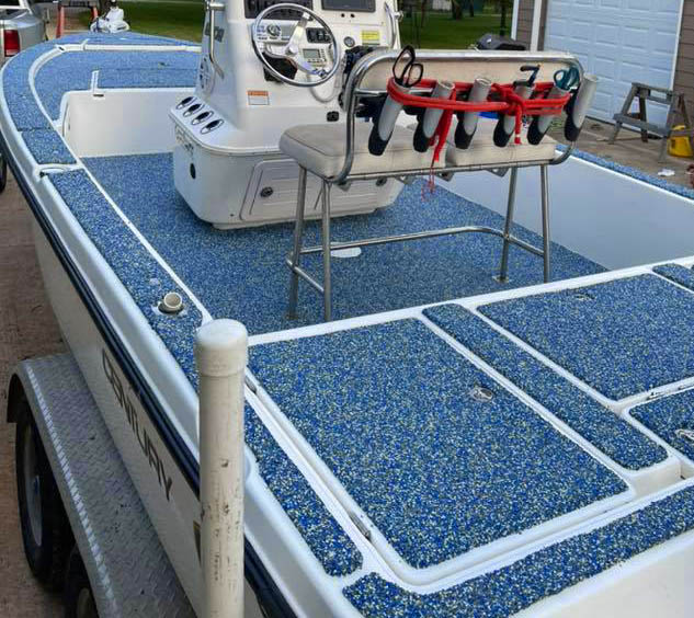 Boat Blue Deck Fishing boat